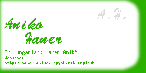 aniko haner business card
